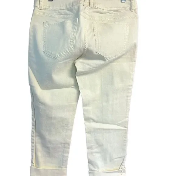 🔥5/20🔥 Elle Paris Crop pants Sz 6 Yellow - Picture 2 of 7